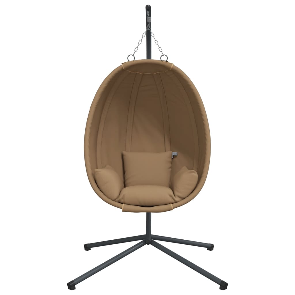Chaise Suspendue En Forme D'œuf Et Support Tissu Et Acier