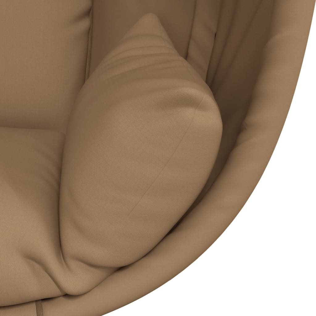 Chaise Suspendue En Forme D'œuf Et Support Tissu Et Acier