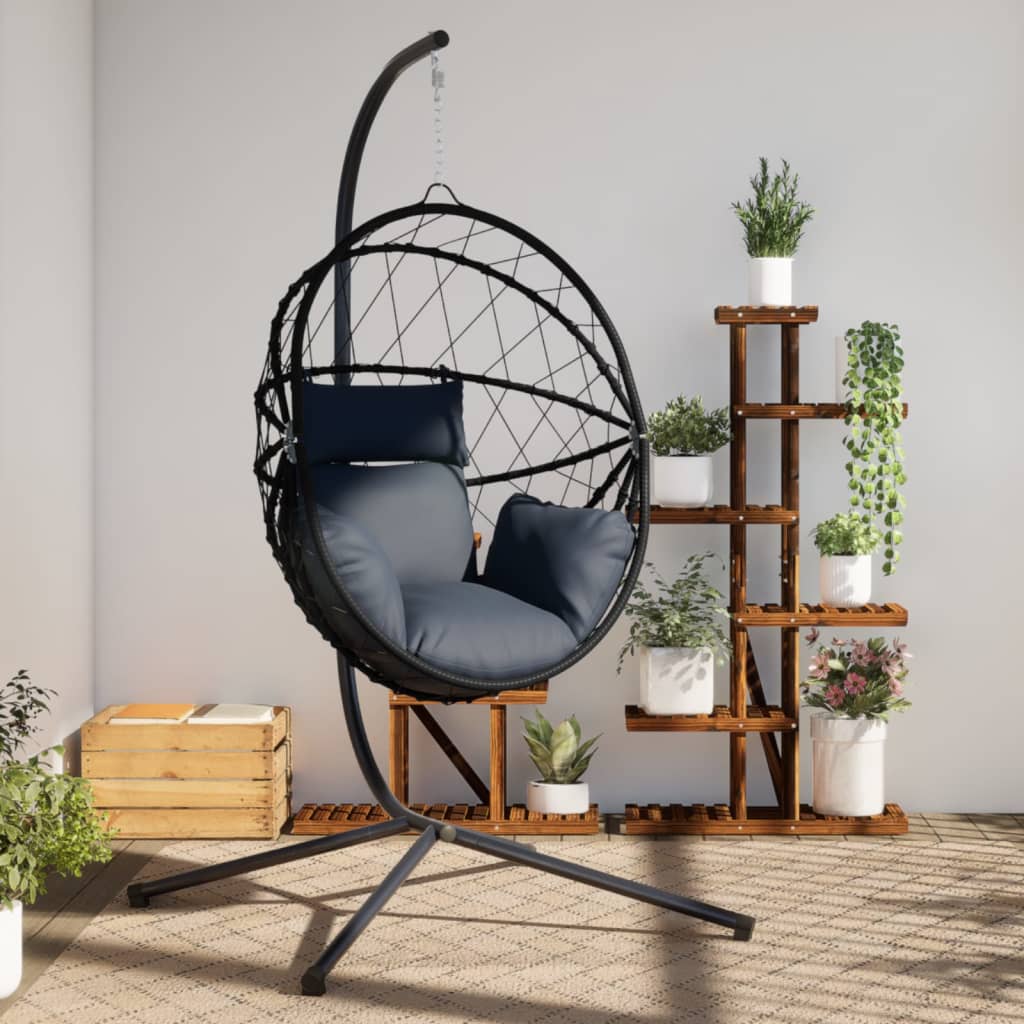 Chaise Suspendue En Forme D'œuf Avec Support