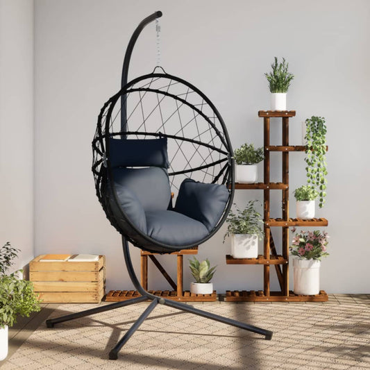 Chaise Suspendue En Forme D'œuf Avec Support