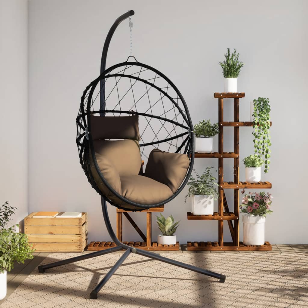 Chaise Suspendue En Forme D'œuf Avec Support