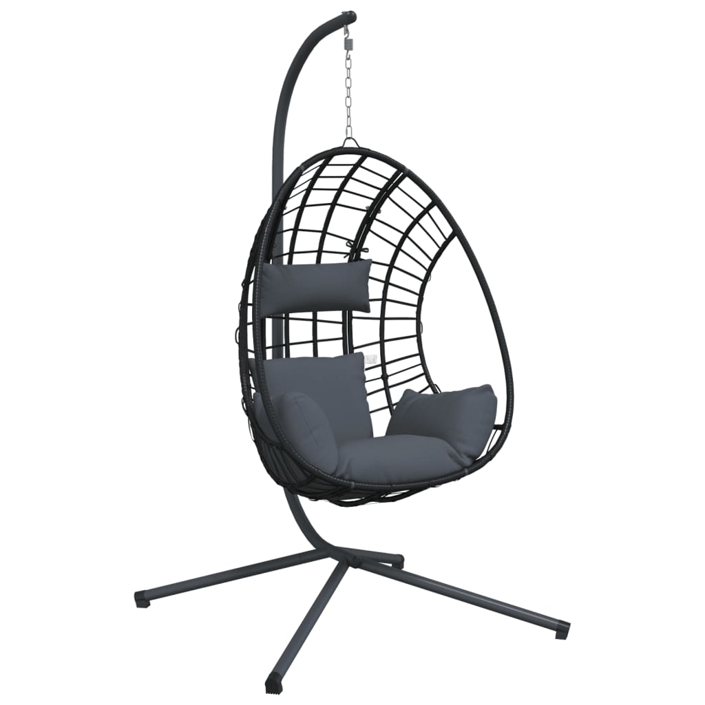 Chaise Suspendue Œuf Support Rotin Et Acier
