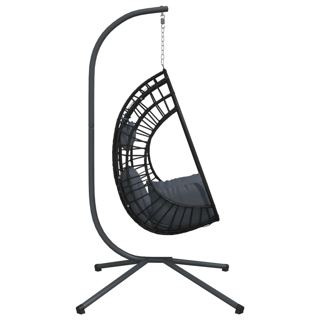 Chaise Suspendue Œuf Support Rotin Et Acier