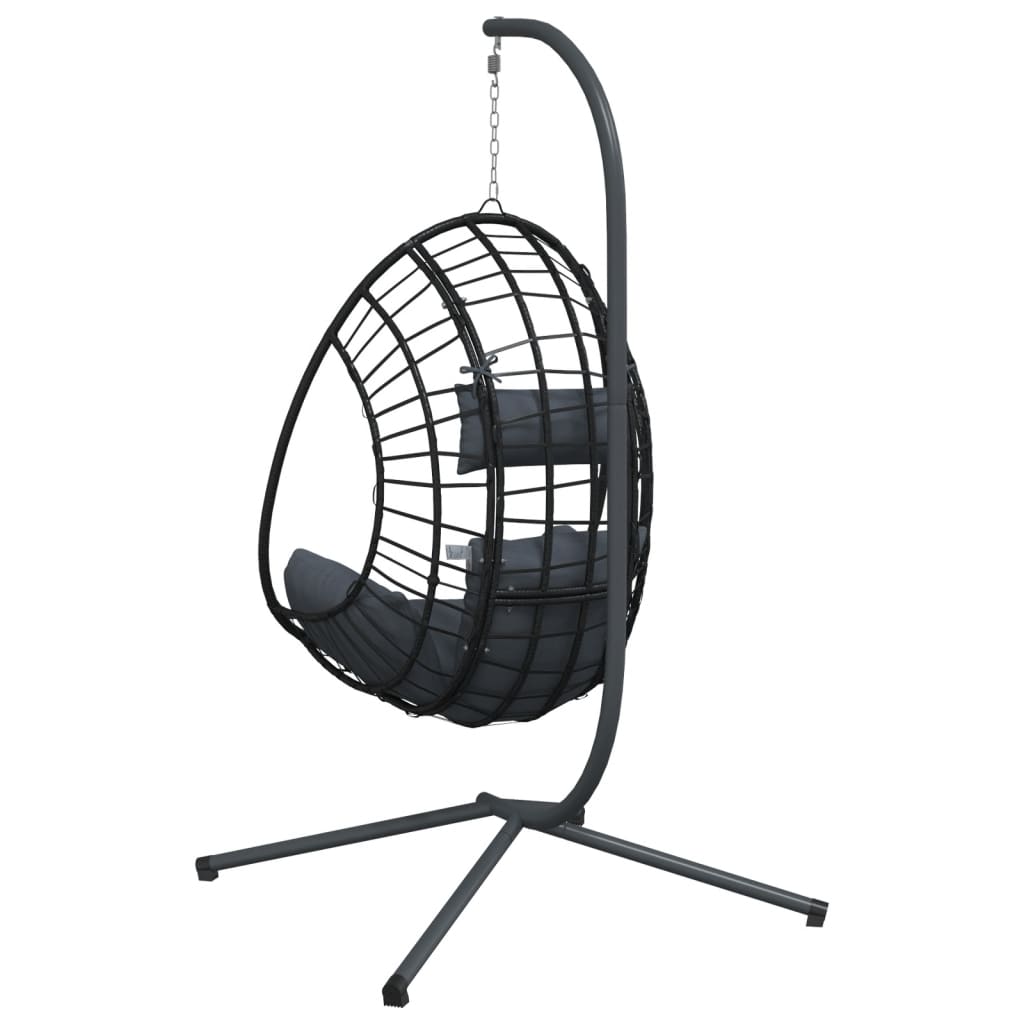 Chaise Suspendue Œuf Support Rotin Et Acier