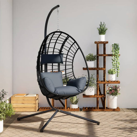 Chaise Suspendue Œuf Support Rotin Et Acier
