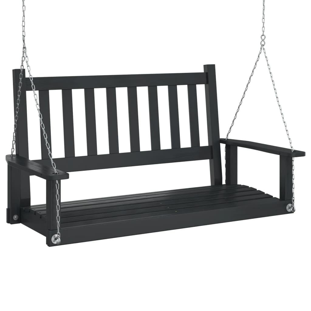 Banc De Balançoire De Jardin Chaînes En Métal Bois Massif Sapin