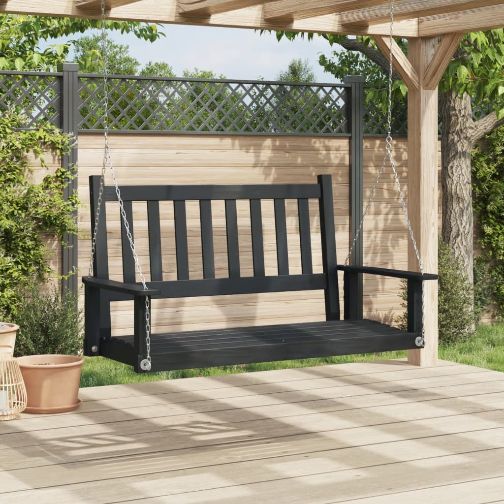 Banc De Balançoire De Jardin Chaînes En Métal Bois Massif Sapin