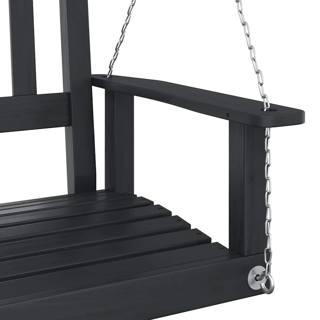 Banc De Balançoire De Jardin Chaînes En Métal Bois Massif Sapin