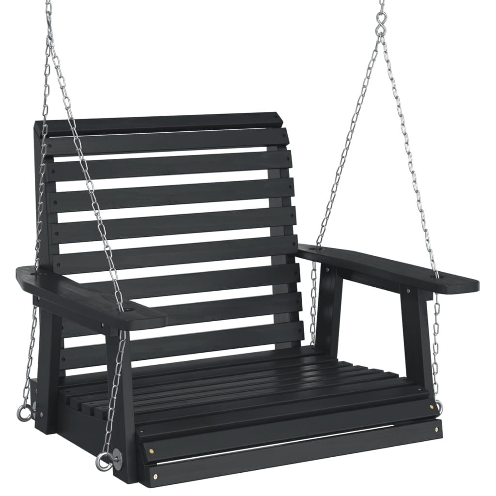 Chaise Balançoire De Jardin Chaînes En Métal Bois Massif Sapin