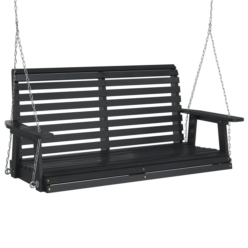 Banc De Balançoire De Jardin Chaînes En Métal Bois Massif Sapin