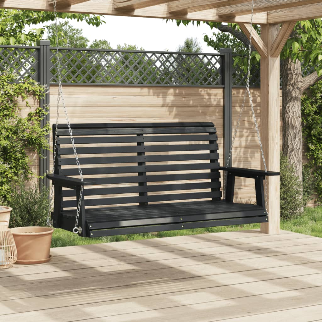 Banc De Balançoire De Jardin Chaînes En Métal Bois Massif Sapin