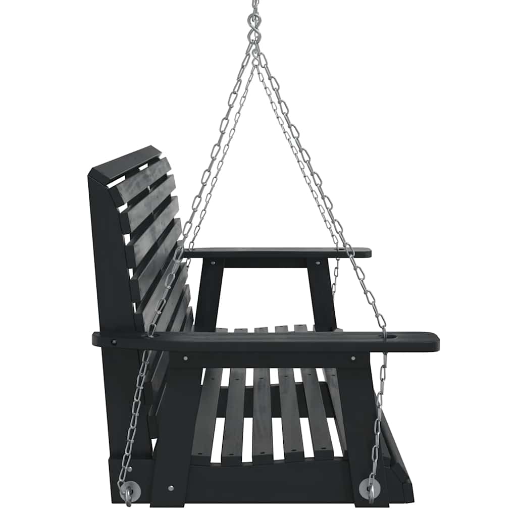 Banc De Balançoire De Jardin Chaînes En Métal Bois Massif Sapin