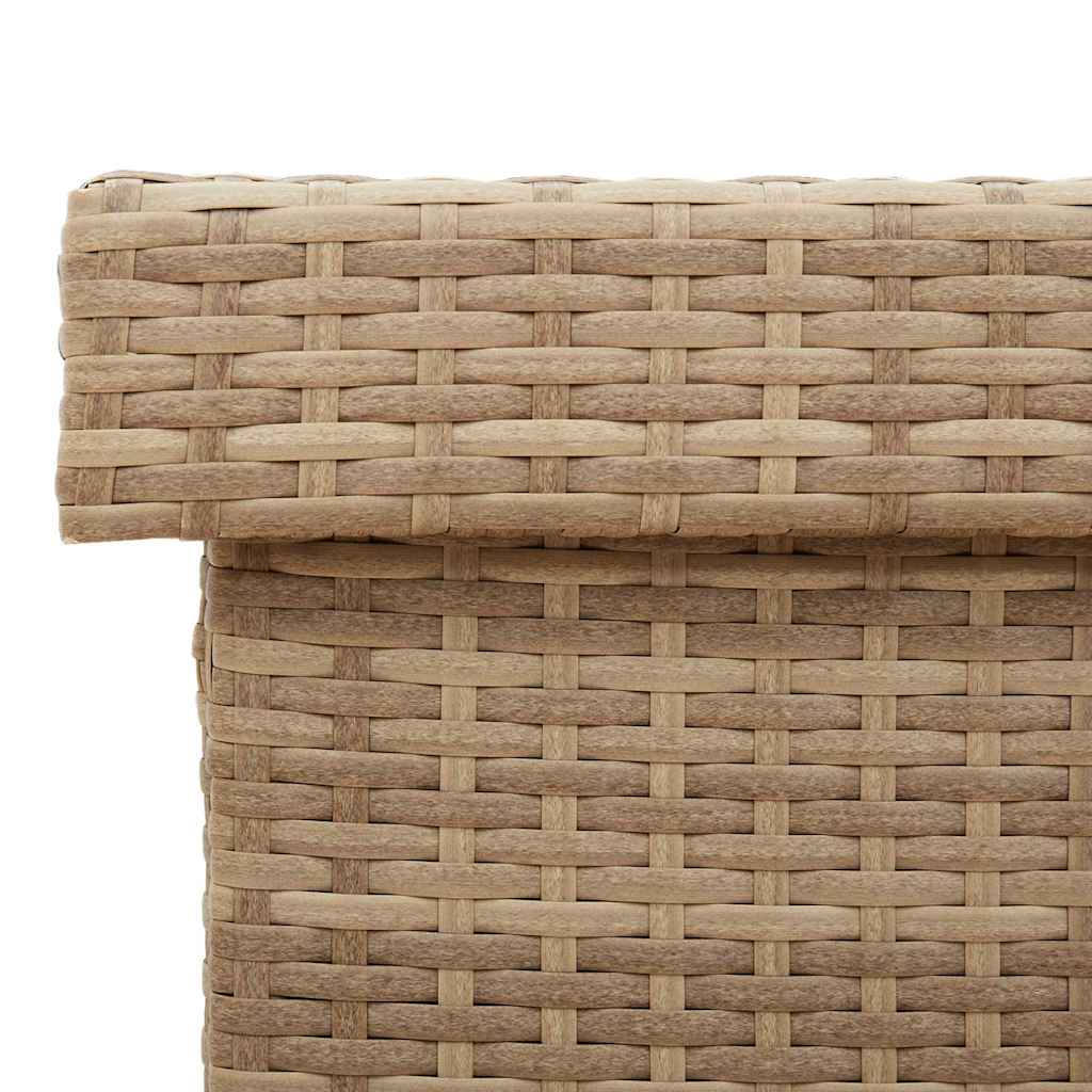 Boîte De Rangement De Jardin Et Roues Résine Tressée
